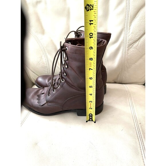 Tony Lama Vintage Packer Logger Boots Mens Size 11D Western Leather Lace Brown - Picture 3 of 14